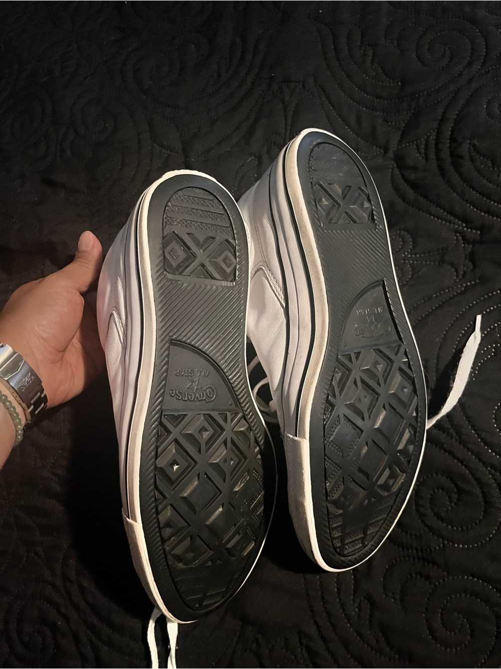 Converse White Low-Top Canvas Sneaker (Inner Label View) - Picture 2 of 5